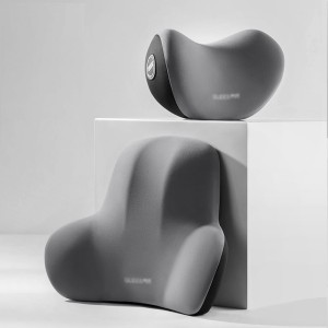 Zestaw samochodowy masujący lędźwiowo szyjny szary