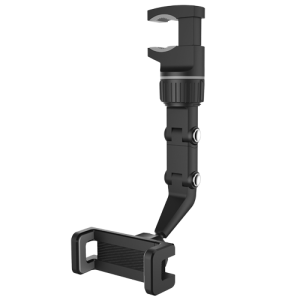 Uchwyt do telefonu montowany do lusterka czarny