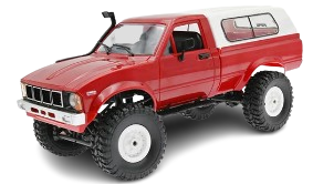 Auto terenowe zdalnie sterowane offroad RC czerwone skala 1:16 