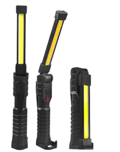 Latarka LED reflektor składany czarny 