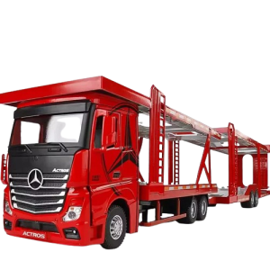 Zabawka dla dzieci auto model samochodu ciężarowego Mercedes-Benz Actros laweta w kolorze czerwonym skala 1:24   