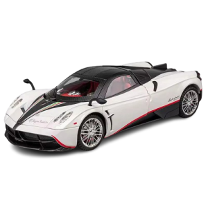 Zabawka dla dzieci auto Model sportowego samochodu PAGANI HUAYRA biały w skali 1:18