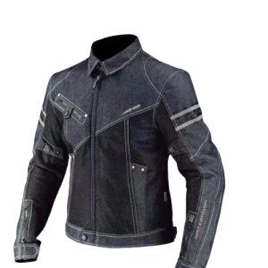 Wiosenna oddychająca stylowa kurtka jeansowa na motocykl 