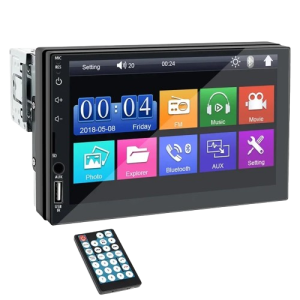 Nowoczesne radio samochodowe 1 DIN z dotykowym wyświetlaczem radio bluetooth