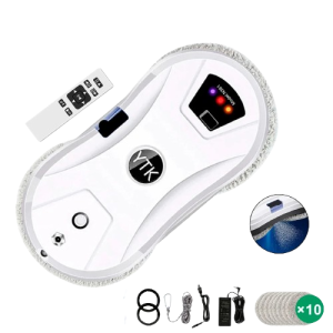 Zestaw inteligentnego robota do mycia szyb okien z pilotem w zestawie w kolorze białym 