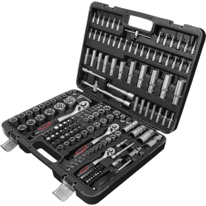 Zestaw kluczy nasadowych z walizką do naprawy samochodu i prac warsztatowych 171 sztuk