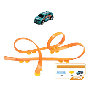 Zabawka dla dzieci tor wyścigowy z samochodem dla młodych rajdowców