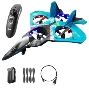 Zabawka dla dzieci zdalnie sterowany samolot RC w kolorze niebieskim 