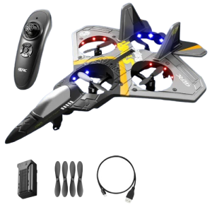 Zabawka dla dzieci zdalnie sterowany samolot RC w kolorze czarnym