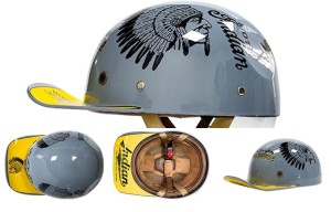 Motocyklowy Kask Retro w Kształcie Czapki z Daszkiem