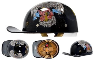 Motocyklowy Kask Retro w Kształcie Czapki z Daszkiem