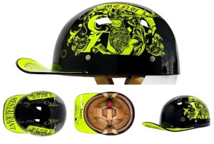 Motocyklowy Kask Retro w Kształcie Czapki z Daszkiem 