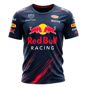 Męska Koszulka Red Bull Racing Krótki Rękaw dla Fanów F1