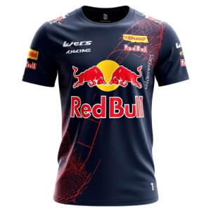 Męska Koszulka Red Bull Racing Krótki Rękaw dla Fanów F1