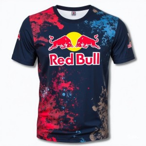 Męska Koszulka Red Bull Racing Krótki Rękaw dla Fanów F1
