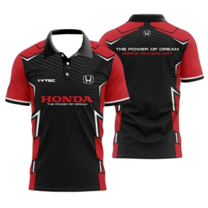 Męska Koszulka Polo Honda Motorsport T-Shirt z Logo Honda