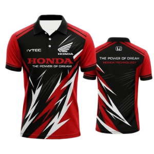 Męska Koszulka Polo Honda Motorsport T-Shirt z Logo Honda