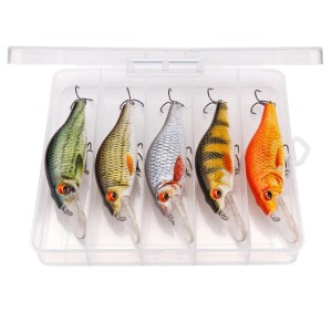 Zestaw Woblerów 5 sztuk – Pływające Przynęty na Szczupaka, Okonia, Sandacza 9cm/22g 