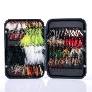 Zestaw Much Wędkarskich z Pudełkiem 100 szt. – Stal Węglowa, Super Ostre Różne Rozmiary 