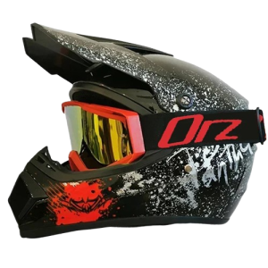 Kask Cross Enduro ORZ z Goglami – Lekki Kask Motocyklowy ABS+PC 