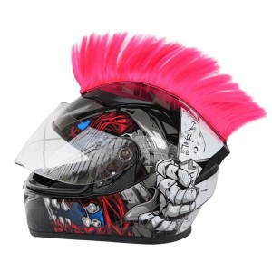 Irokez na Kask Motocyklowy Mohawk – Dekoracja Punk Wielokolorowa
