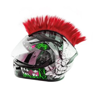 Irokez na Kask Motocyklowy Mohawk – Dekoracja Punk Wielokolorowa 
