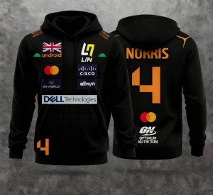 Męska bluza sportowa z kapturem Racing  Lando Norris – bluza hoodie motorsport streetwear