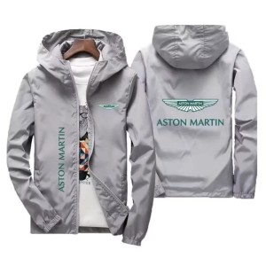 Męska Kurtka Wiosenna Racing Style Sportowa z Kapturem