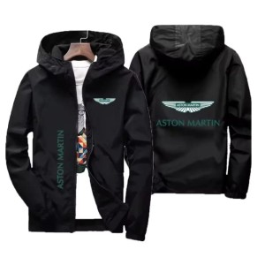 Męska Kurtka Wiosenna Racing Style Sportowa z Kapturem