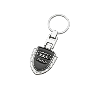 Brelok do Kluczy Audi Tarcza – Metalowy Breloczek Samochodowy Premium – 3,4 x 9,2 cm