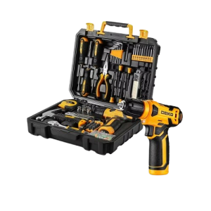 Zestaw Narzędzi DEKO DKMT126 126 Elementów Wiertarka Akumulatorowa 8V  Walizka DIY 