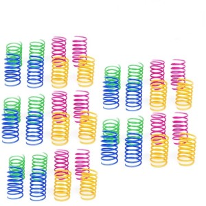 Kolorowe Sprężynki dla Kota – Zestaw 20 szt. Interaktywnych Zabawek do Aportowania i Zabawy
