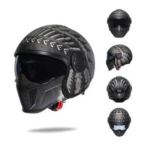 Kask Motocyklowy Modułowy 4w1 Atest DOT/ECE Jeden Kask Cztery Style Jazdy