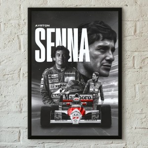 Plakat  kolekcjonerski F1 Ayrton Senna rozmiar  60 x 80 cm   