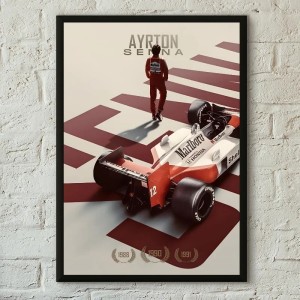 Plakat  kolekcjonerski F1 Ayrton Senna rozmiar  60 x 80 cm  