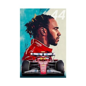 Plakat Kolekcjonerski Lewis Hamilton F1 Nowa Era w Ferrari
