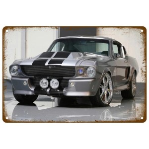 Metalowa Tabliczka Retro Ford Mustang Shelby GT500 Eleanor – Szyld Vintage 20x30cm