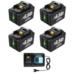 Zestaw 4 + 1 Akumulator 18V 9.5Ah do Makita BL1830 BL1860B BL1850 – Mocny Zamiennik Li-Ion