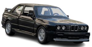 Zabawka dla dzieci auto Model samochodu BMW E30 czarne skala 1:36