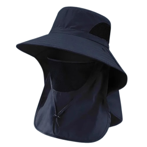 Wędkarski Kapelusz Przeciwsłoneczny UV 360° – Z Osłoną Karku i Maską na Twarz Turystyczny Kapelusz Outdoor na Ryby i Trekking 
