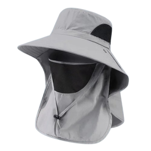 Wędkarski Kapelusz Przeciwsłoneczny UV 360° – Z Osłoną Karku i Maską na Twarz Turystyczny Kapelusz Outdoor na Ryby i Trekking 