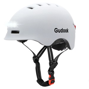 Kask Rowerowy z Oświetleniem LED Przód i Tył Ładowany przez USB Bezpieczny Kask na Hulajnogę, Rolki i MTB Certyfikat CPSC/CE