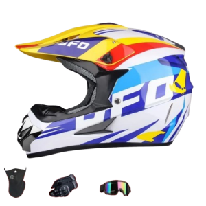 Kask Ekstremalny Downhill Racing z Certyfikatem DOT – Zestaw z Goglami i Rękawicami