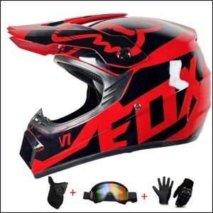 Zestaw Kask Motocrossowy Full Face DOT – Cross, Enduro, MTB Downhill – Unisex 