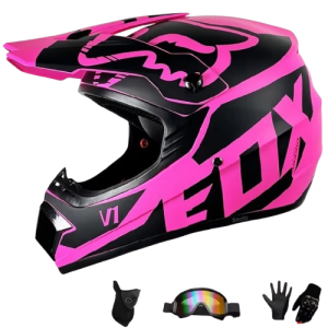 Zestaw Kask Motocrossowy Full Face DOT – Cross, Enduro, MTB Downhill – Unisex 