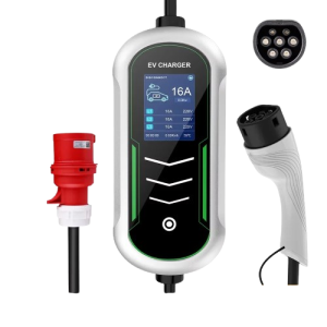 Przenośna Ładowarka do Samochodów Elektrycznych 11kW 16A 3-Fazowa Type 2 Kabel 5m IP66 Wallbox