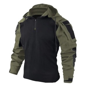 Taktyczna Bluza Bojowa z Kapturem Oddychająca, Szybkoschnięta Bluza Militarna do Paintballa, ASG i Survivalu