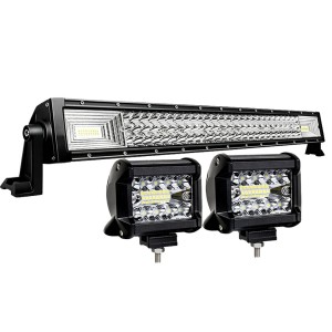Zestaw LED Off-Road, Panel Świetlny 42 Cale i 2 Halogeny 4 Cale, Światło Combo IP67 