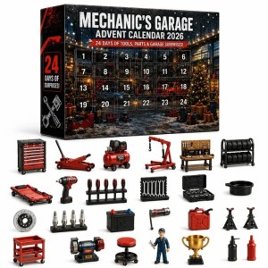 Kalendarz Adwentowy Warsztat Mechanika 2026 – 24 Miniatury Narzędzi i Akcesoriów Garażowych