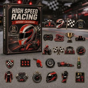 Kalendarz Adwentowy Formuła 1 High Speed Racing – 24 Akrylowe Zawieszki i Breloki F1 Motorsport